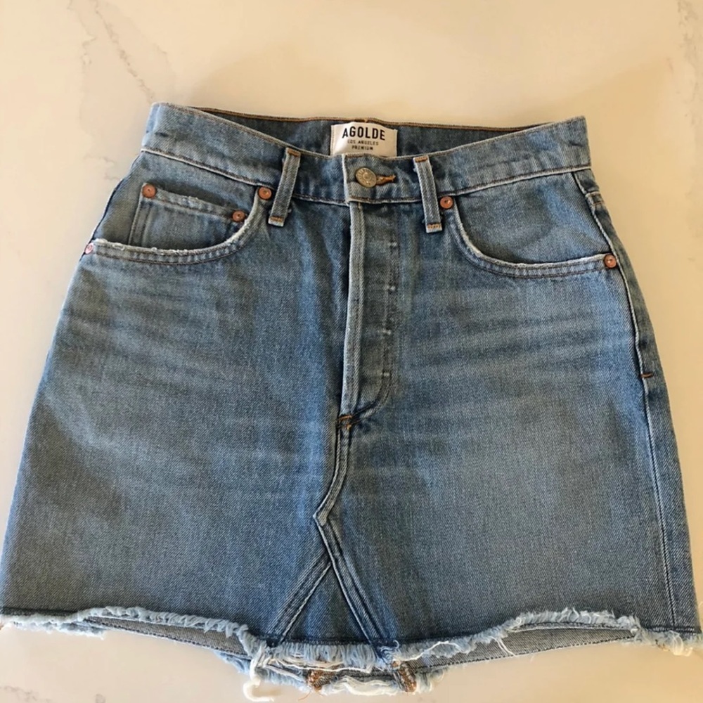 Agolde Quinn denim skirt